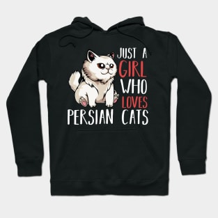 Persian Cat - Just A Girl Who Loves Persian Cats  - Funny Saying Hoodie